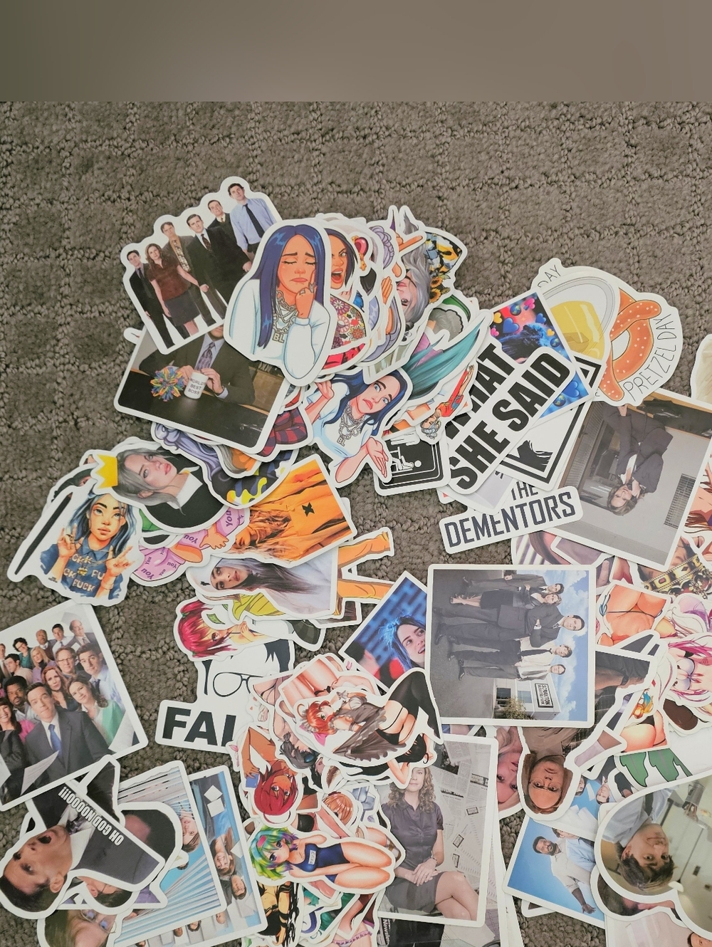 Sticker Bundle- The Office, Billie Eilish, Sexy Lady Stickers